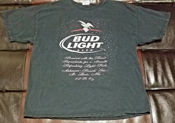 BUD LIGHT BEER HAYNES T-SHIRT Men's X-LARGE XL