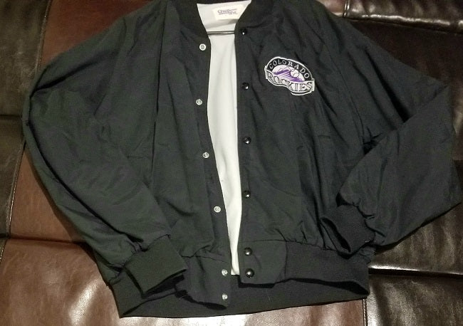 COLORADO ROCKIES CHALK LINE VINTAGE JACKET Men's LARGE L