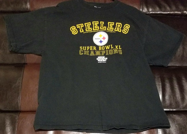 PITTSBURGH STEELERS SUPER BOWL XL CHAMPIONS T-Shirt Men's X-LARGE XL