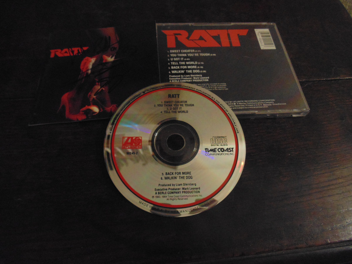 Ratt CD, Self-titled, S/T, Same, Debut Album, Stephen Pearcy, Warren, Autographed
