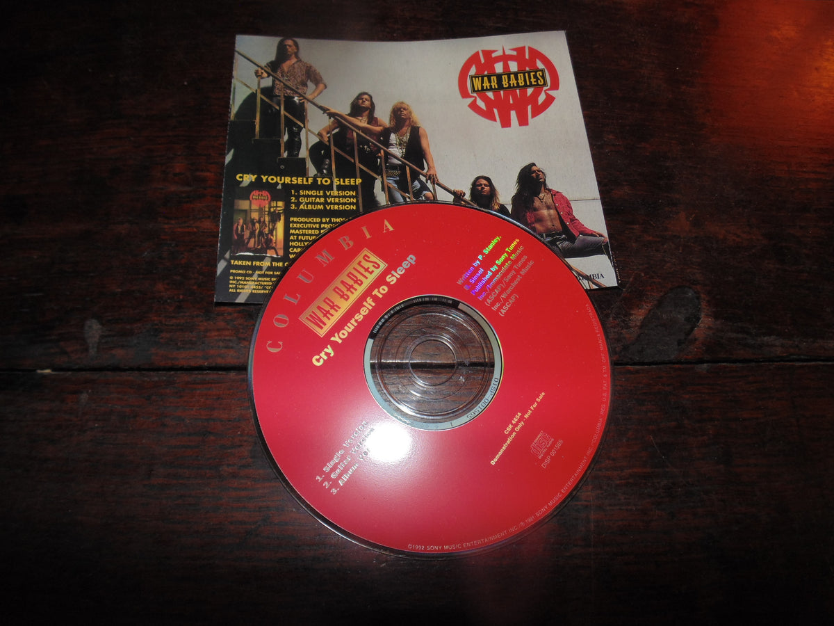 War Babies CD, Cry Yourself to Sleep, CD Single, TKO, Brad Sinsel, KISS, Paul Stanley