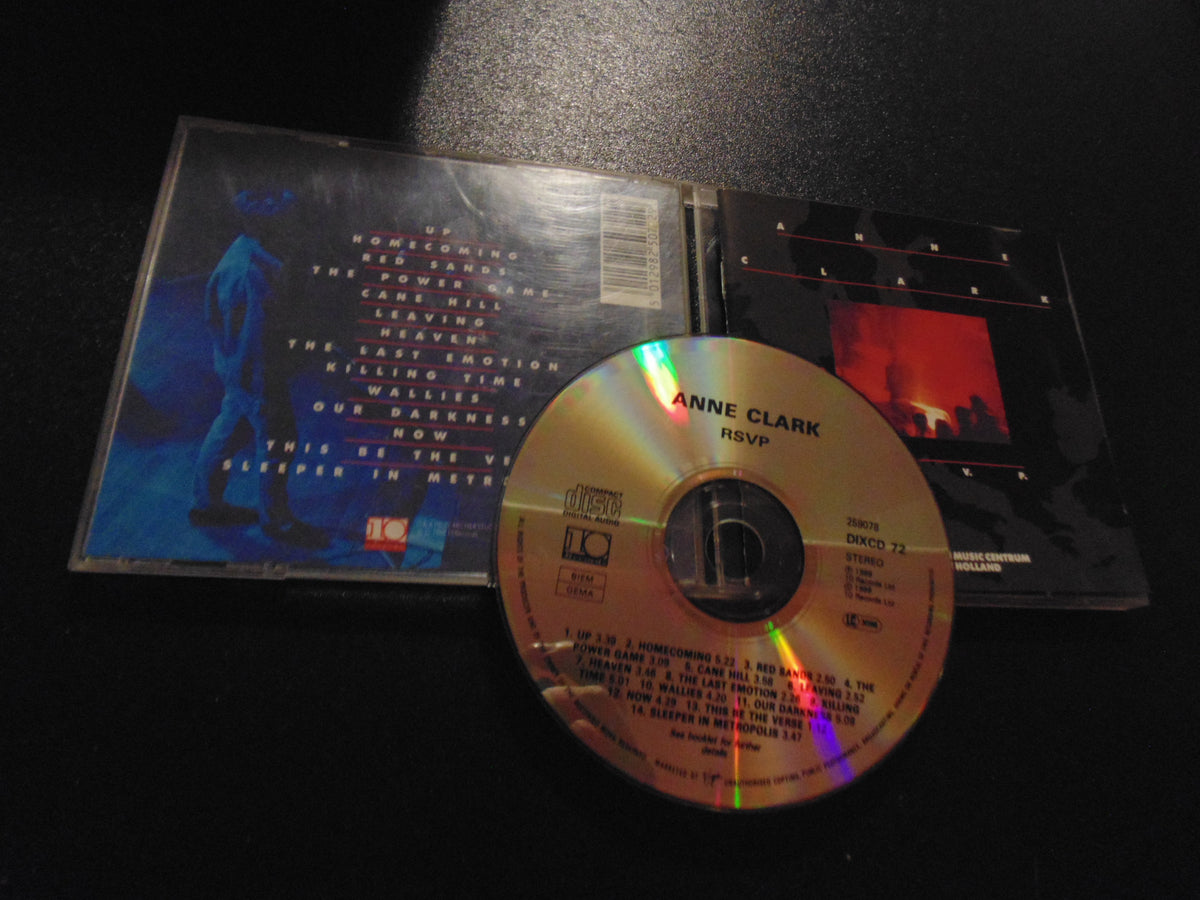 Anne Clark CD, Live, R.S.V.P., RSVP, Music Centrum, Utrecht Holland, Fibits: CD, LP & Cassette Store
