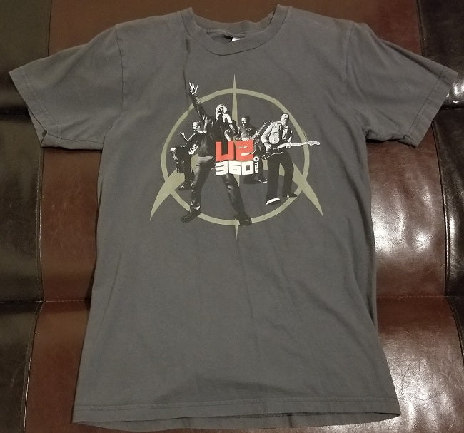 U2 360 Tour T-Shirt Men's Small (SM) - Gray